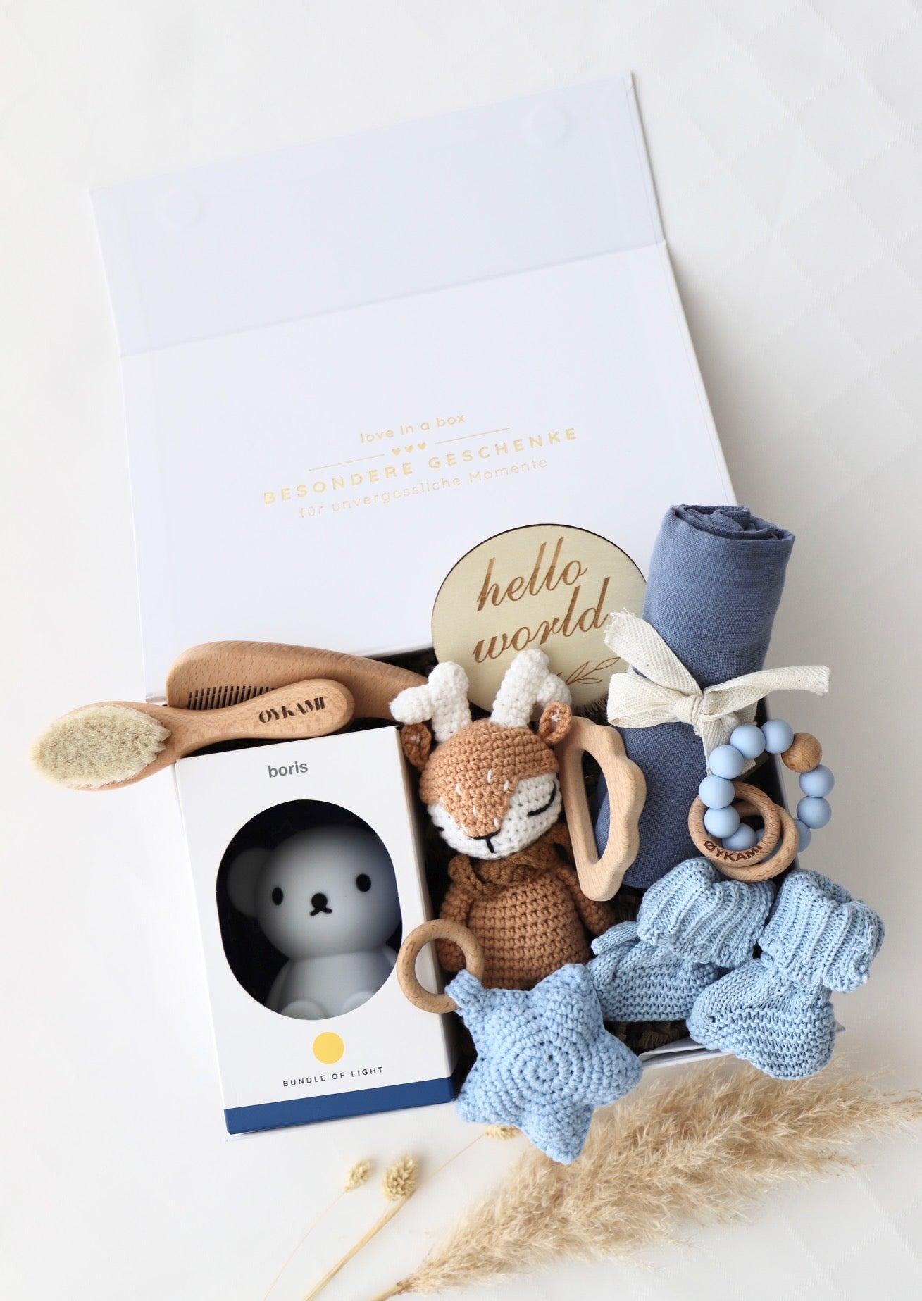 Baby Geschenkbox Junge "Toronto" mit Boris und Elch - OYKAMI in a box