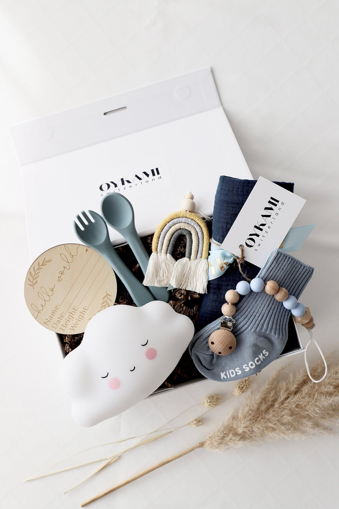 Baby Geschenkbox Junge "Wien" mit Nachtlicht - OYKAMI in a box