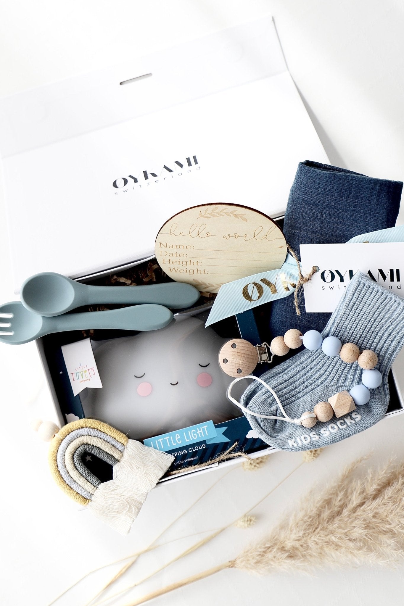 Baby Geschenkbox Junge "Wien" mit Nachtlicht - OYKAMI in a box