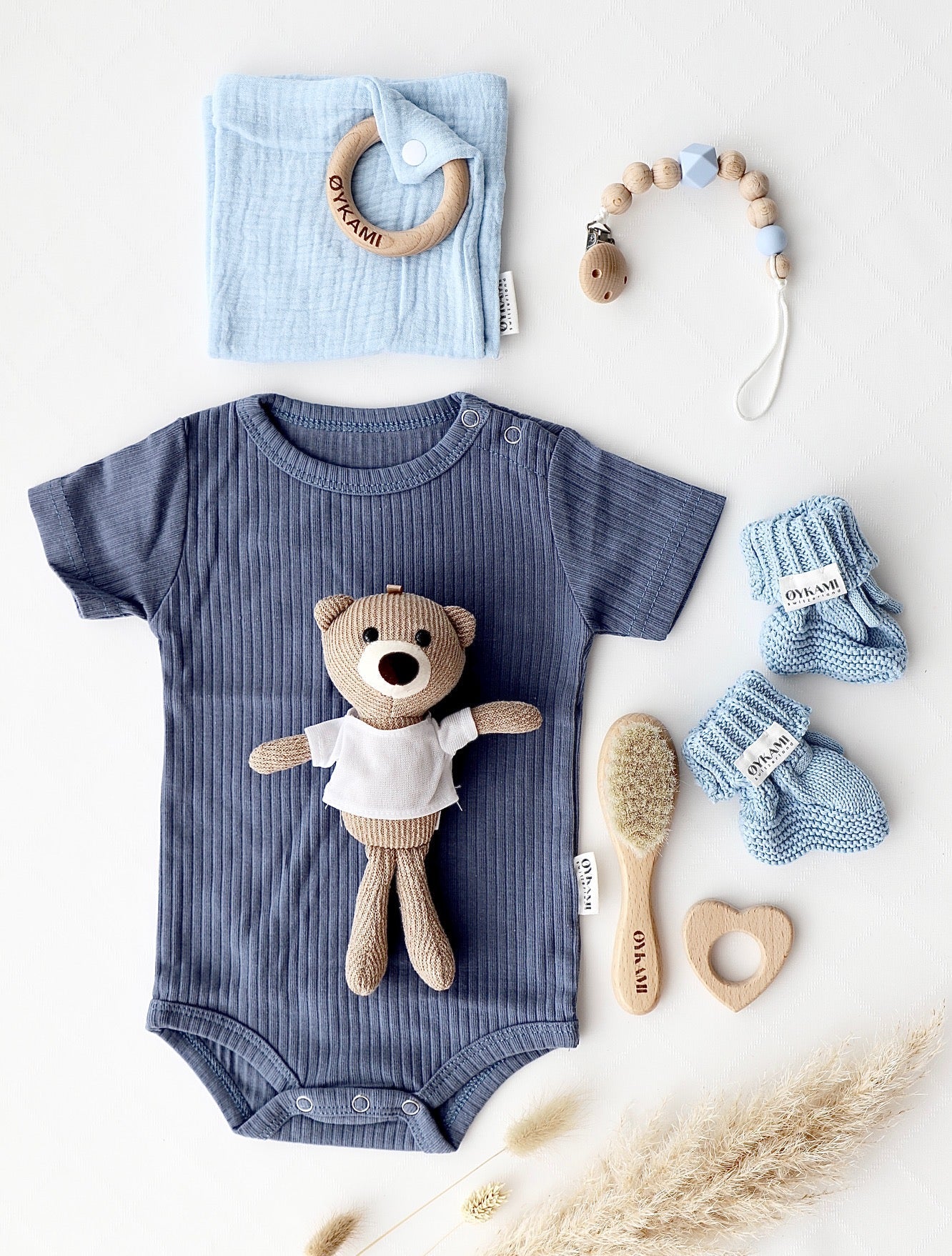Baby Geschenkbox „Little Bear Deluxe“ Blau - OYKAMI in a box