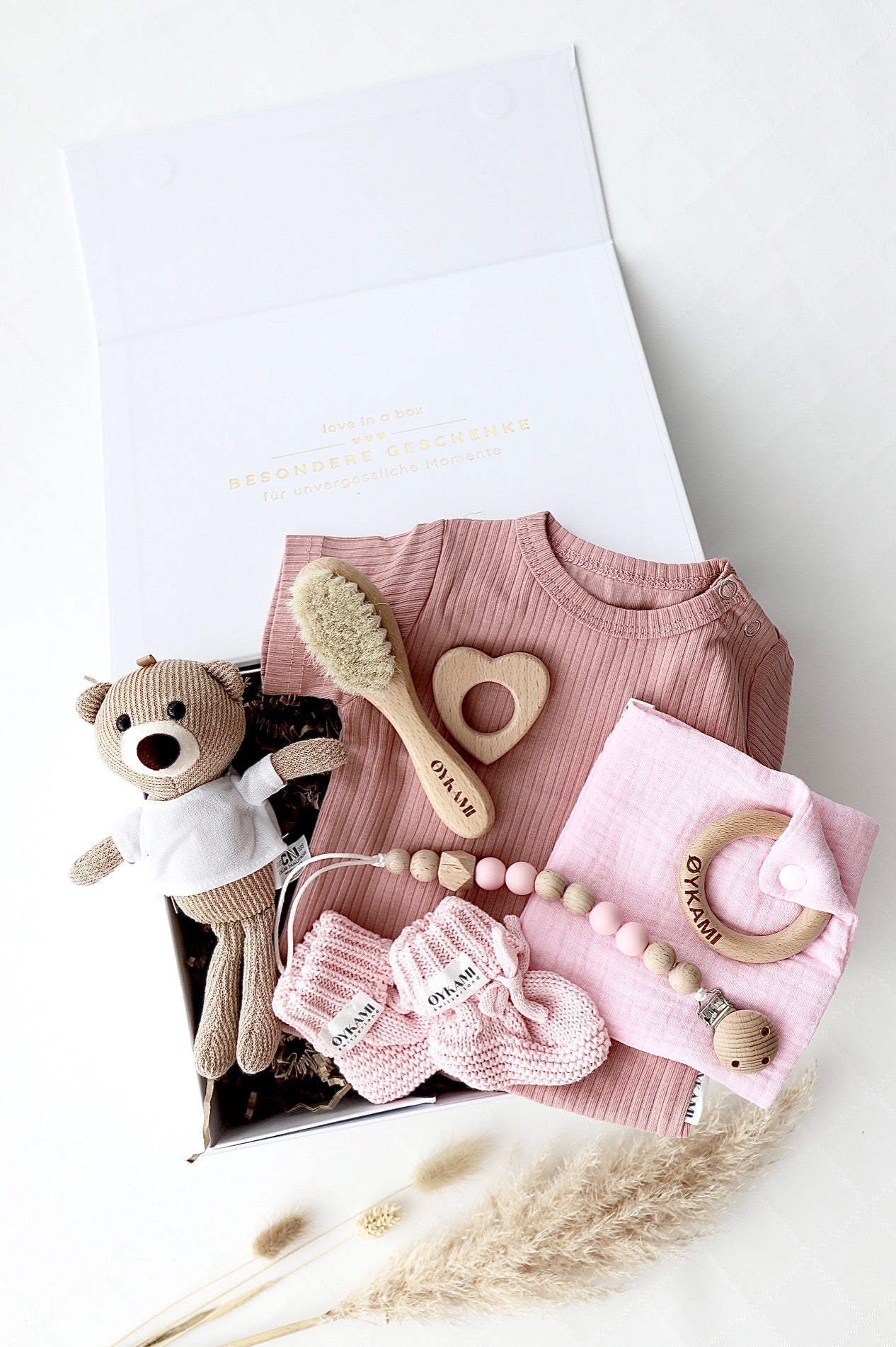 Baby Geschenkbox „Little Bear Deluxe“ Rosa - OYKAMI in a box
