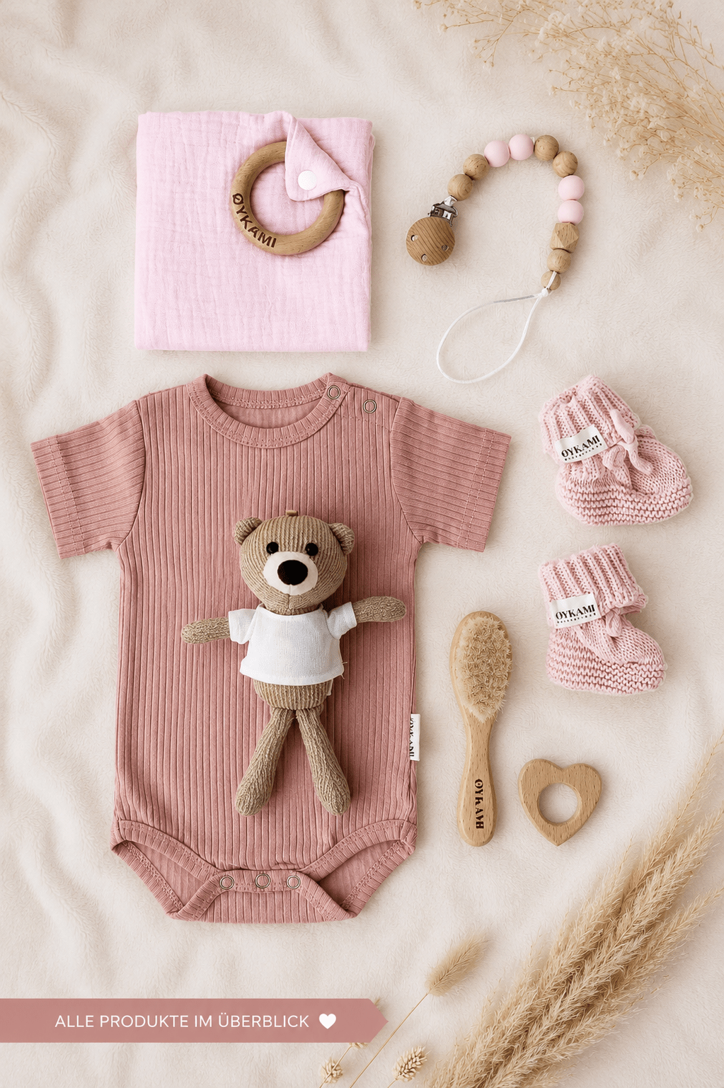 Baby Geschenkbox „Little Bear Deluxe“ Rosa - OYKAMI in a box