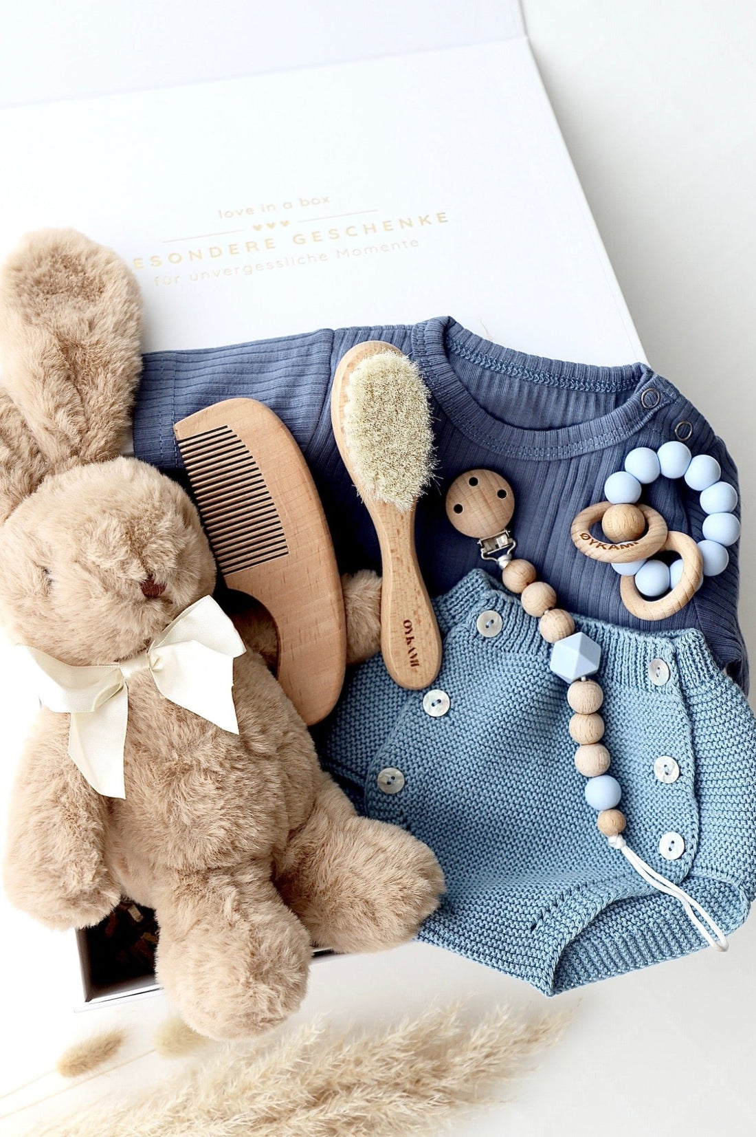 Baby Geschenkbox „Little Bloom“ Blau Lotti - OYKAMI in a box