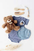 Baby Geschenkbox „Little Bloom“ Blau Lou - OYKAMI in a box