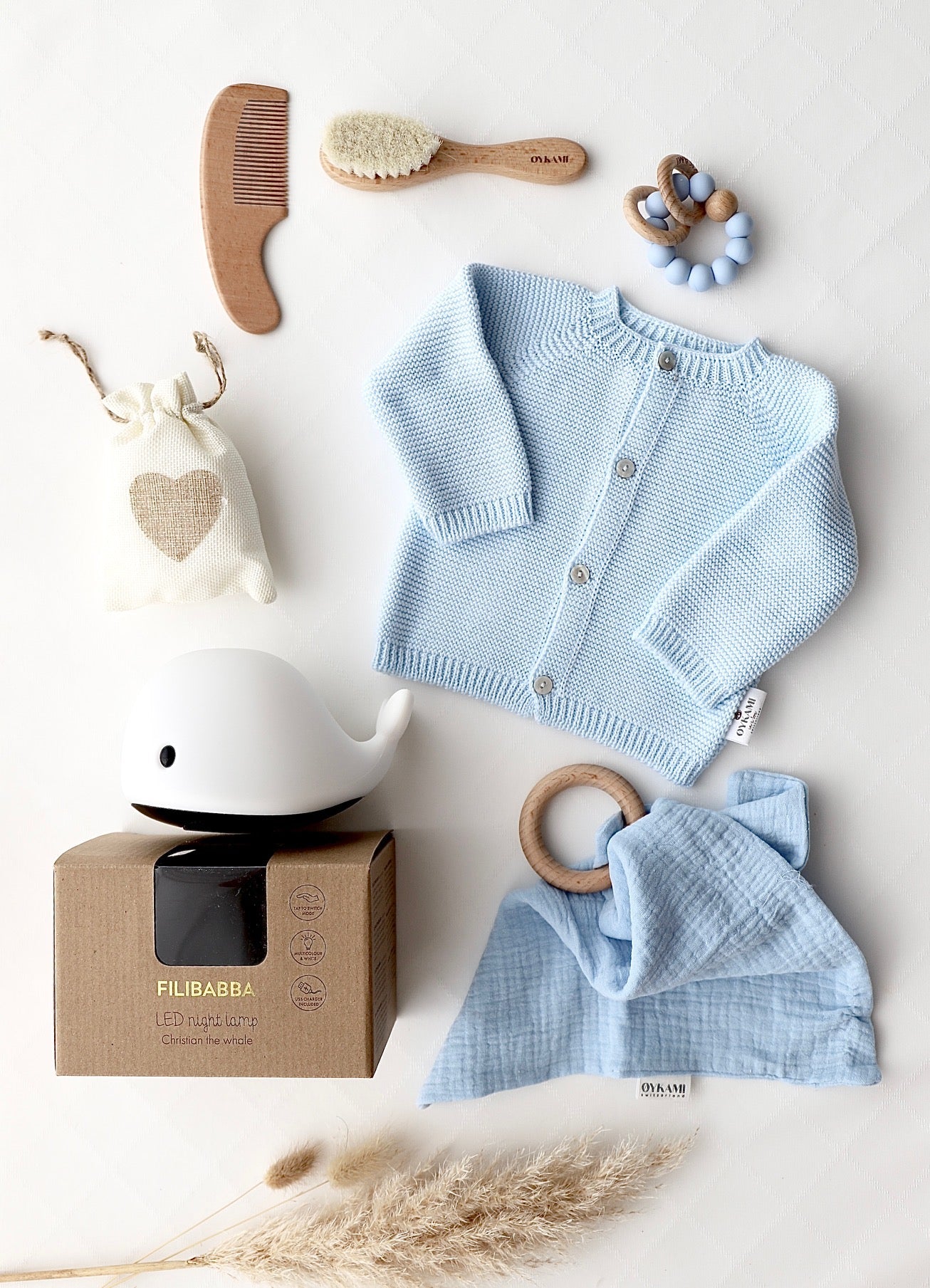 Baby Geschenkbox „Little Waves“ Blau - OYKAMI in a box