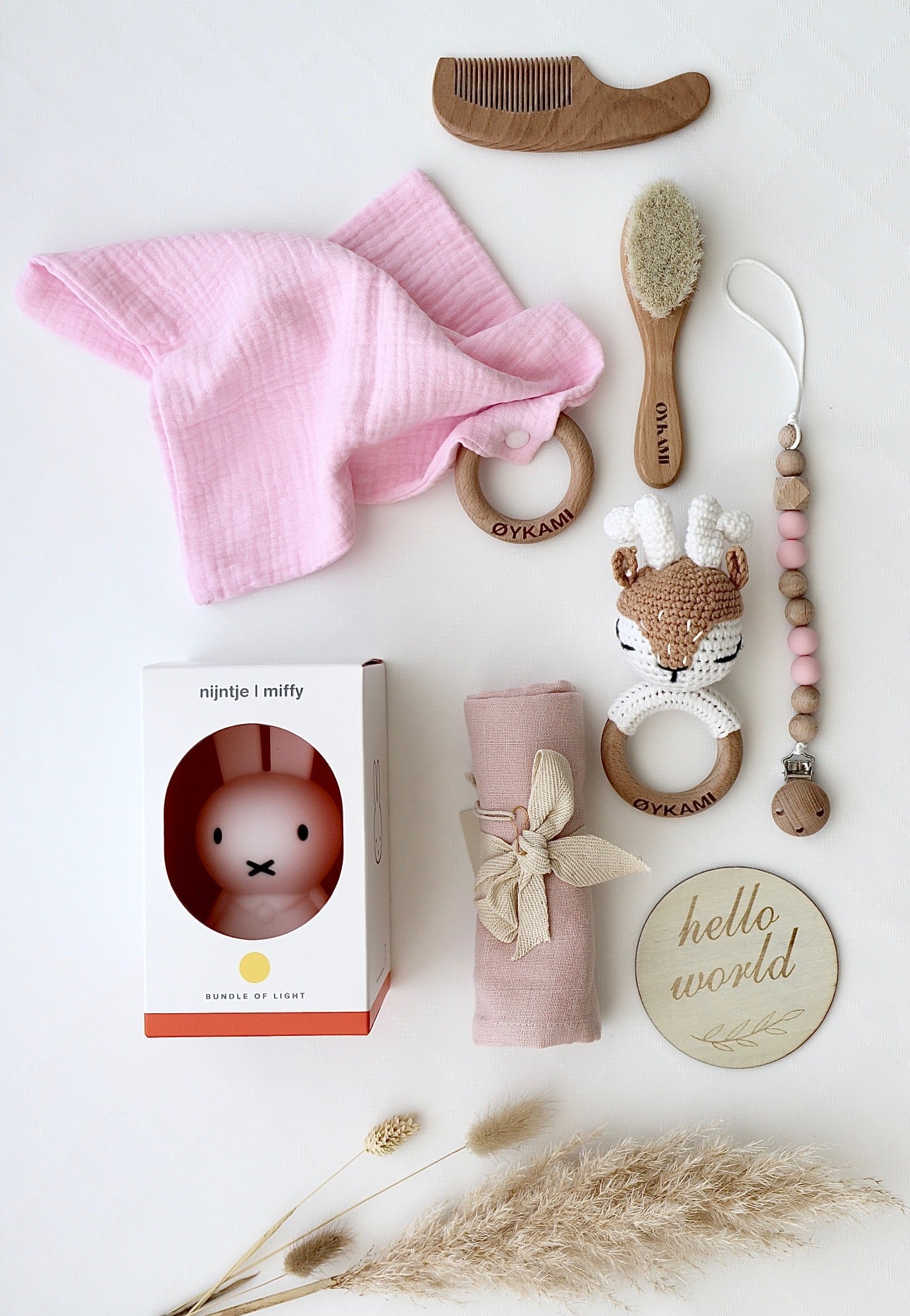 Baby Geschenkbox Rosa "Casablanca" mit Elch - OYKAMI in a box