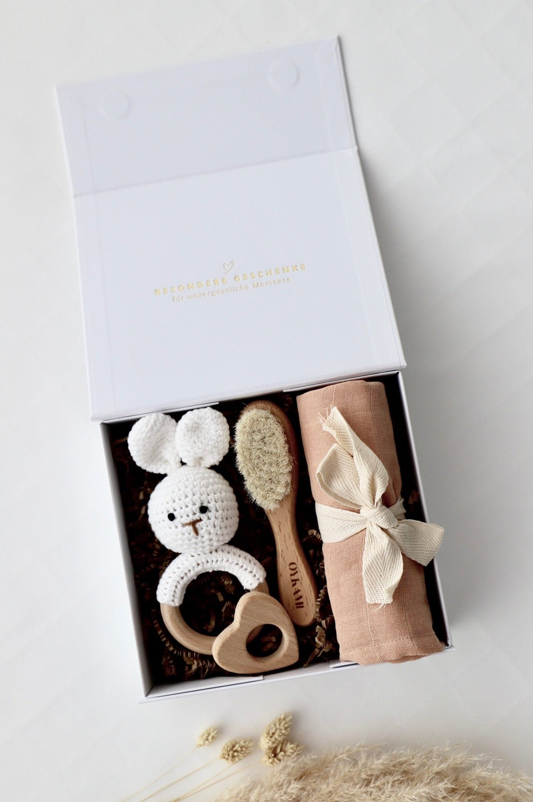 Baby Geschenkbox Rosa "Colmar" Hase - OYKAMI in a box