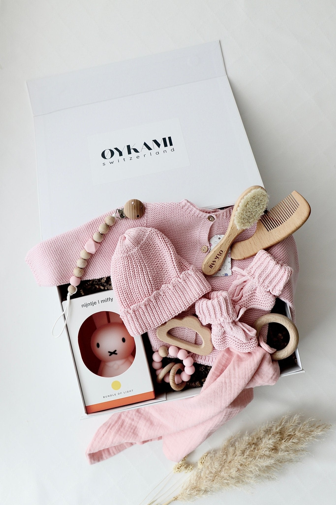 Baby Geschenkbox Rosa "Como" Nachtlicht Miffy - OYKAMI in a box