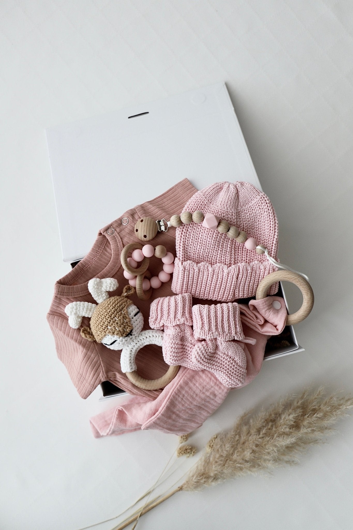 Baby Geschenkbox Rosa "Palermo" Elch - OYKAMI in a box