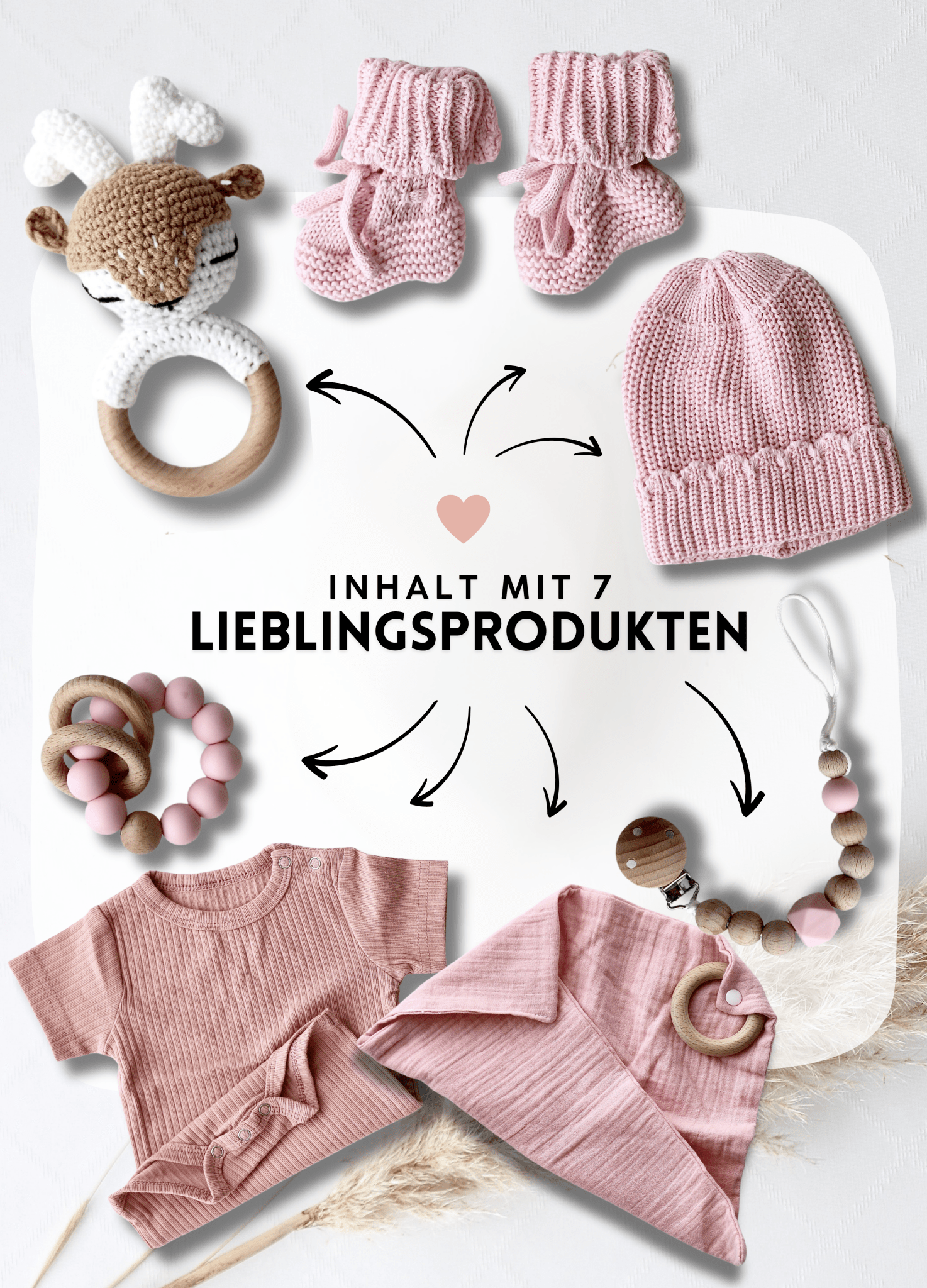 Baby Geschenkbox Rosa "Palermo" Elch - OYKAMI in a box