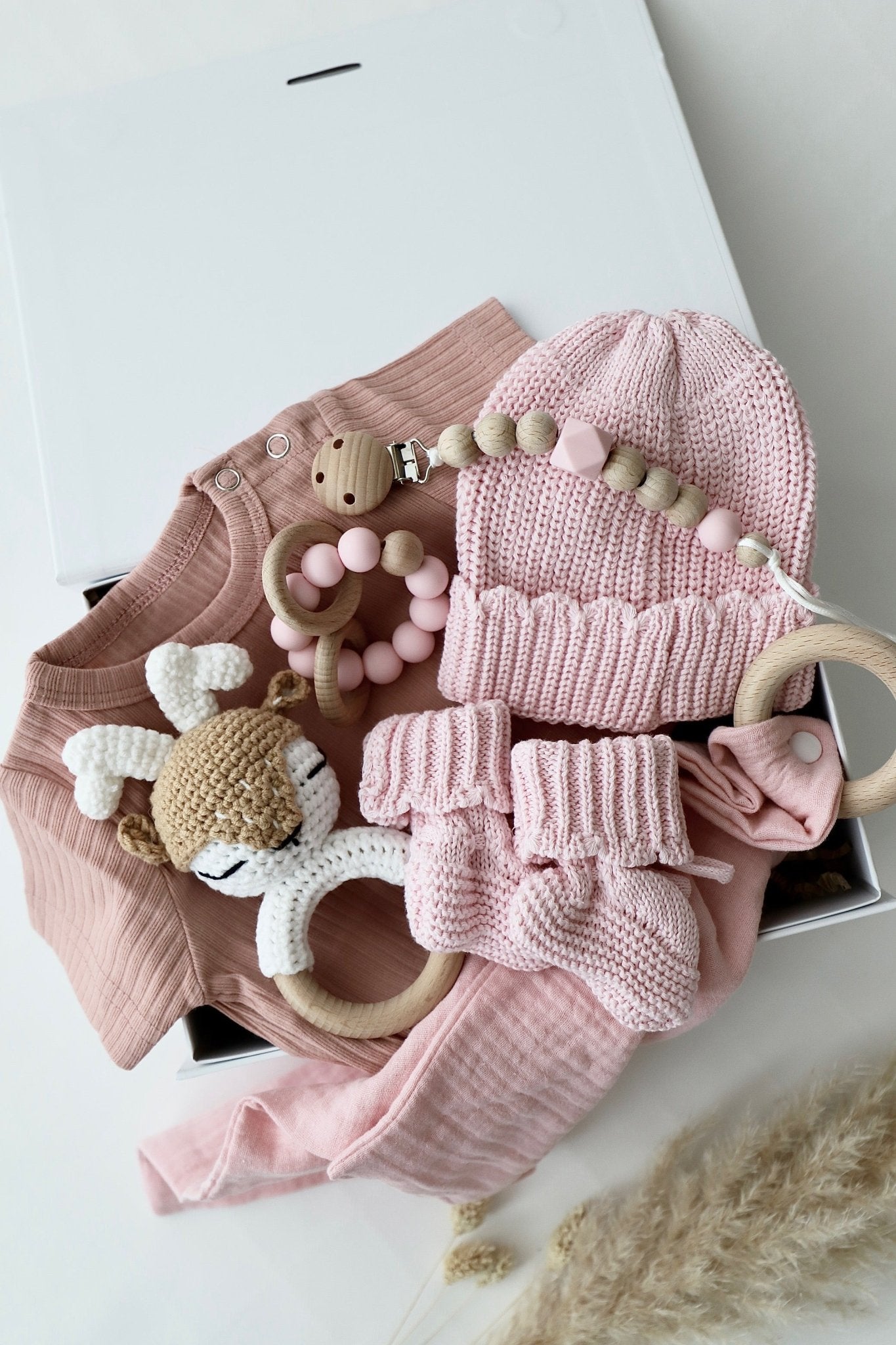 Baby Geschenkbox Rosa "Palermo" Elch - OYKAMI in a box