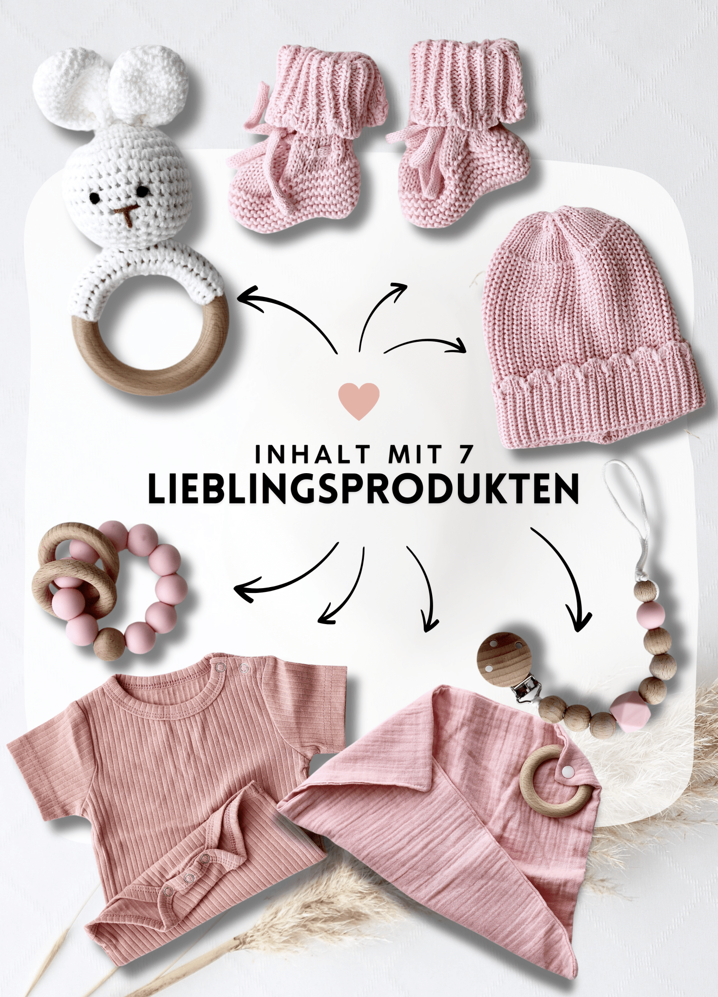 Baby Geschenkbox Rosa "Palermo" Hase - OYKAMI in a box