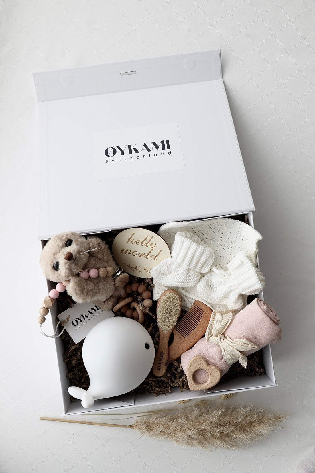 Baby Geschenkbox Rosa "Paris" Robbe Braun - OYKAMI in a box