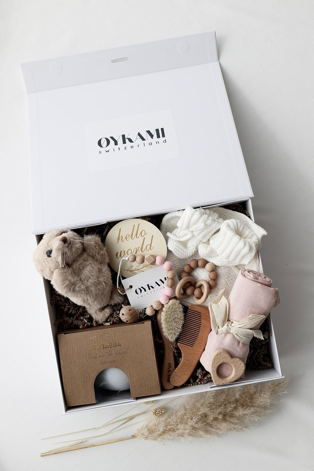 Baby Geschenkbox Rosa "Paris" Robbe Braun - OYKAMI in a box