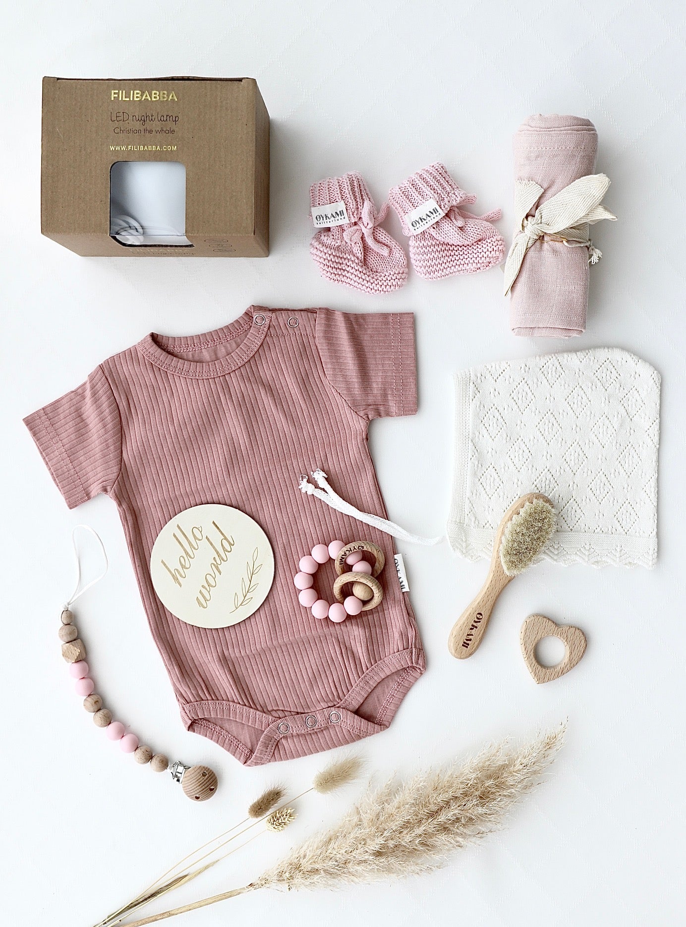 Baby Geschenkbox Rosa „Paris“ Wal - OYKAMI in a box