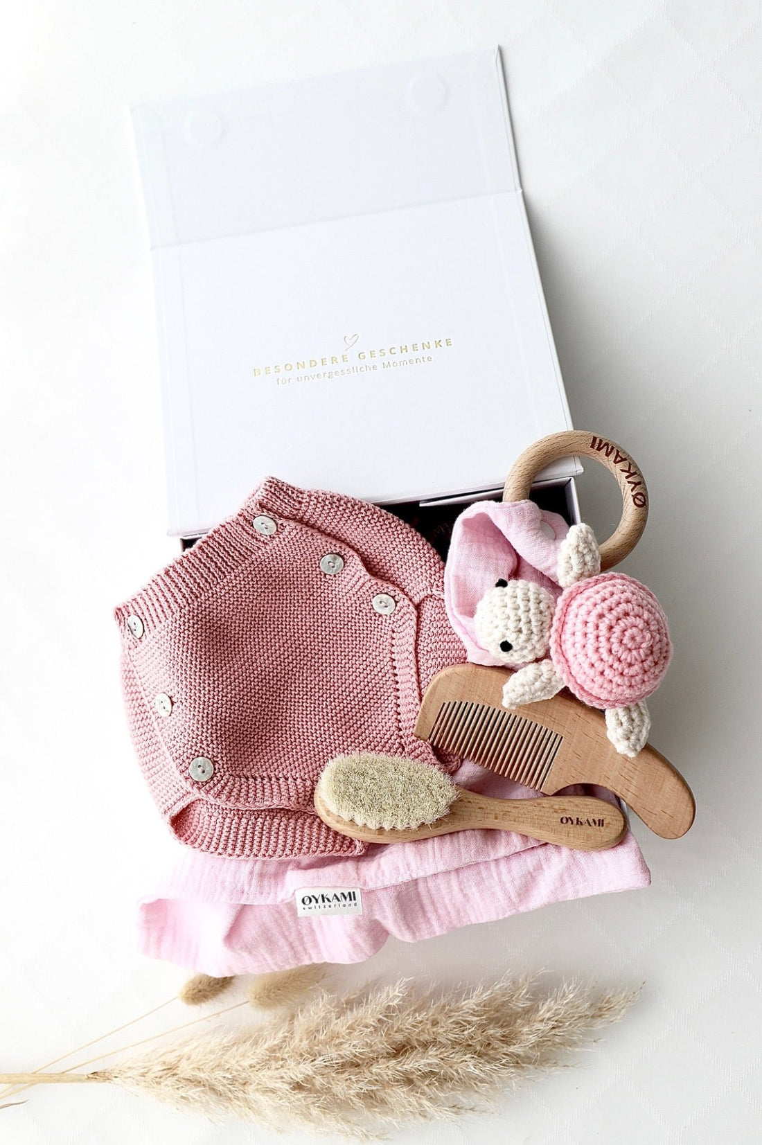 Baby Geschenkbox „Soft Beginnings“ Rosa - OYKAMI in a box