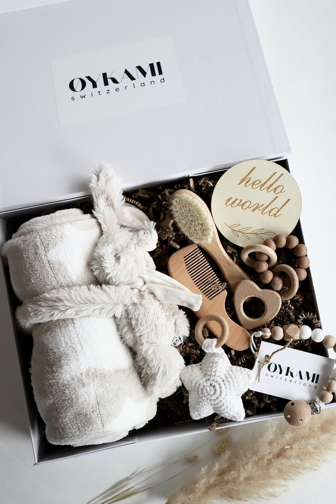 Baby Geschenkbox "Venezia" mit Plüschkaninchen - OYKAMI in a box