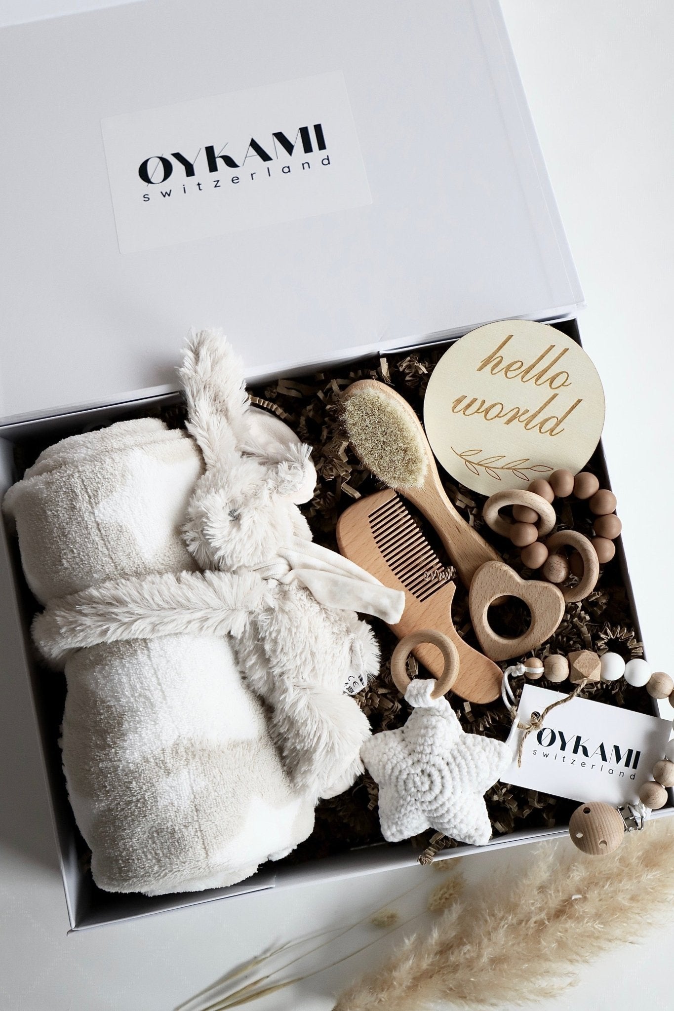 Baby Geschenkbox "Venezia" mit Plüschkaninchen - OYKAMI in a box