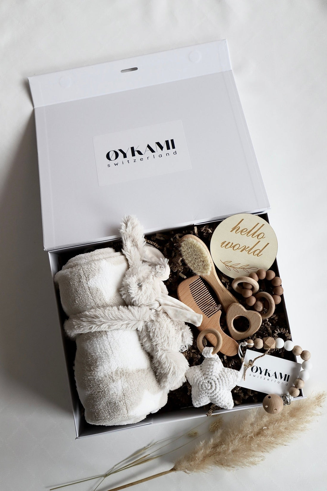 Baby Geschenkbox "Venezia" mit Plüschkaninchen - OYKAMI in a box