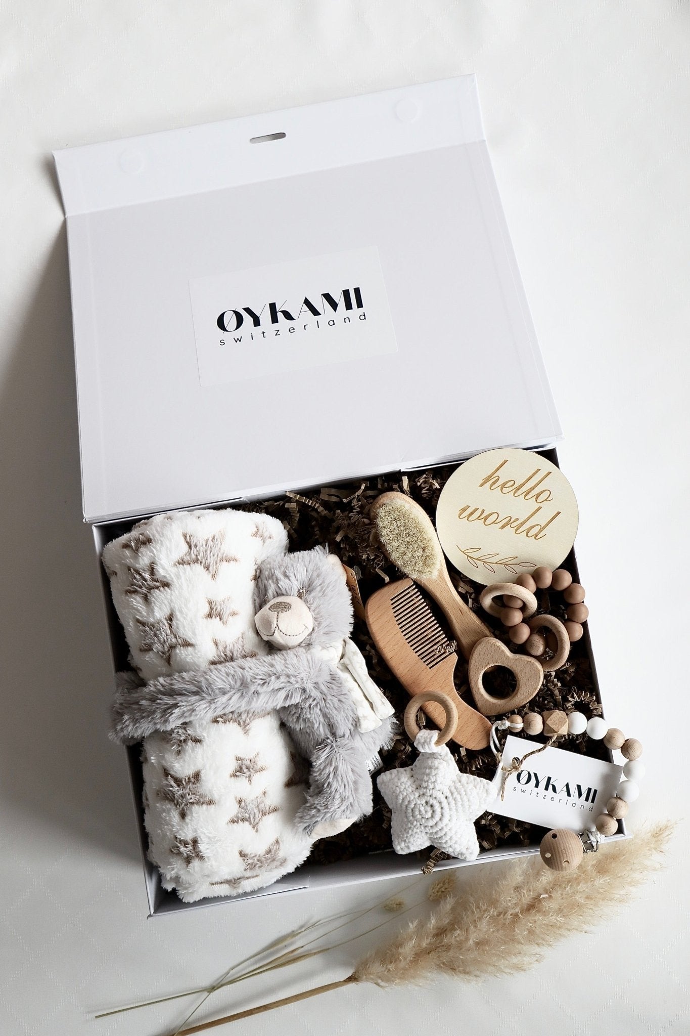 Baby Geschenkbox "Venezia" mit Teddybär - OYKAMI in a box