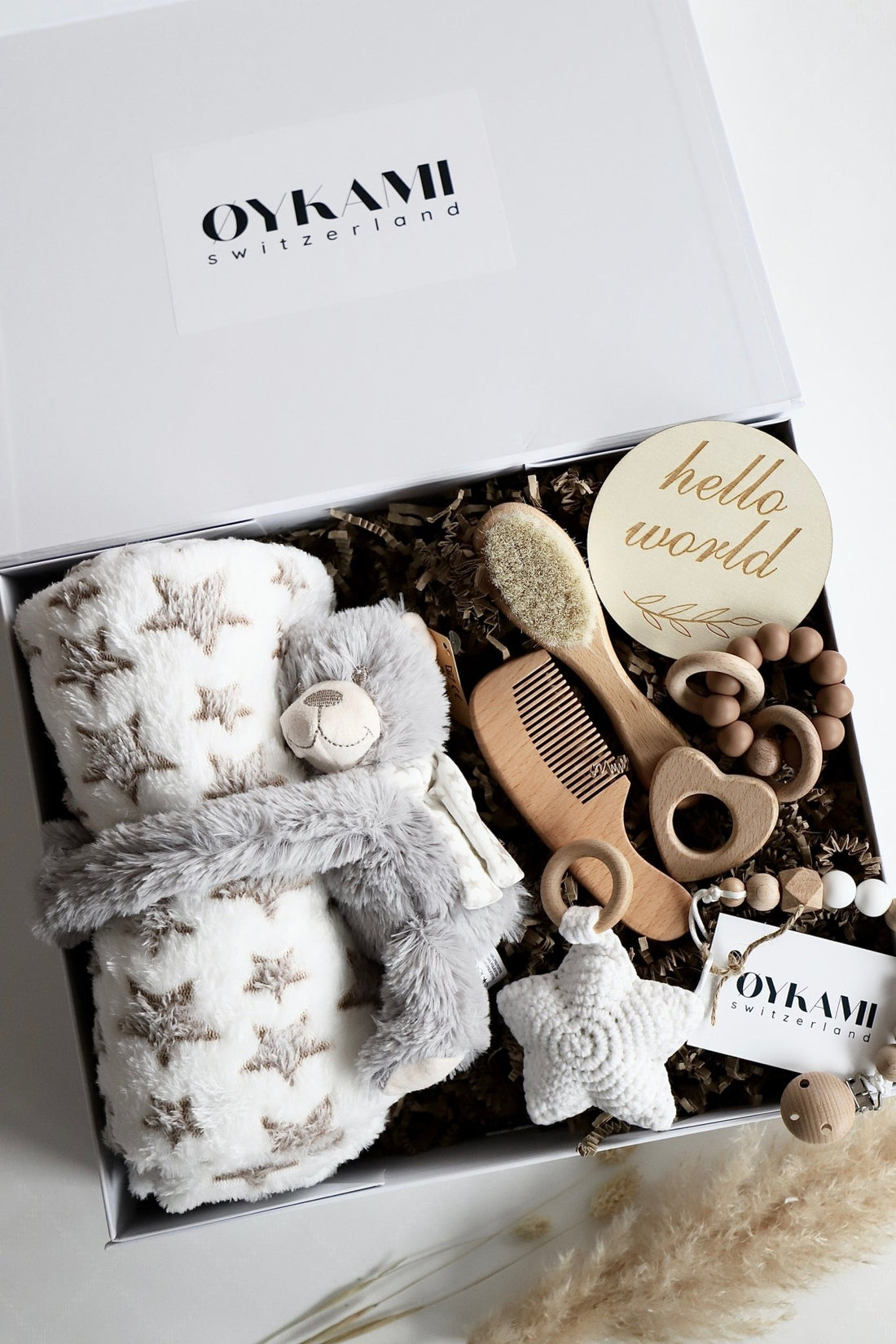 Baby Geschenkbox "Venezia" mit Teddybär - OYKAMI in a box