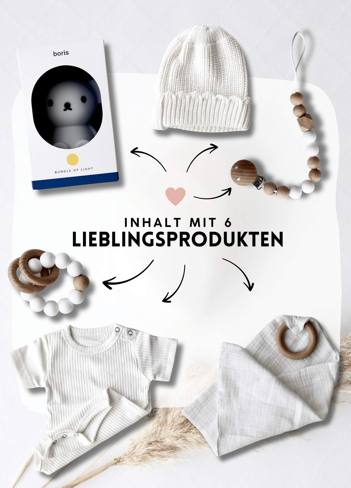 Baby Geschenkbox Weiss "Ascona" Nachtlicht Boris - OYKAMI in a box