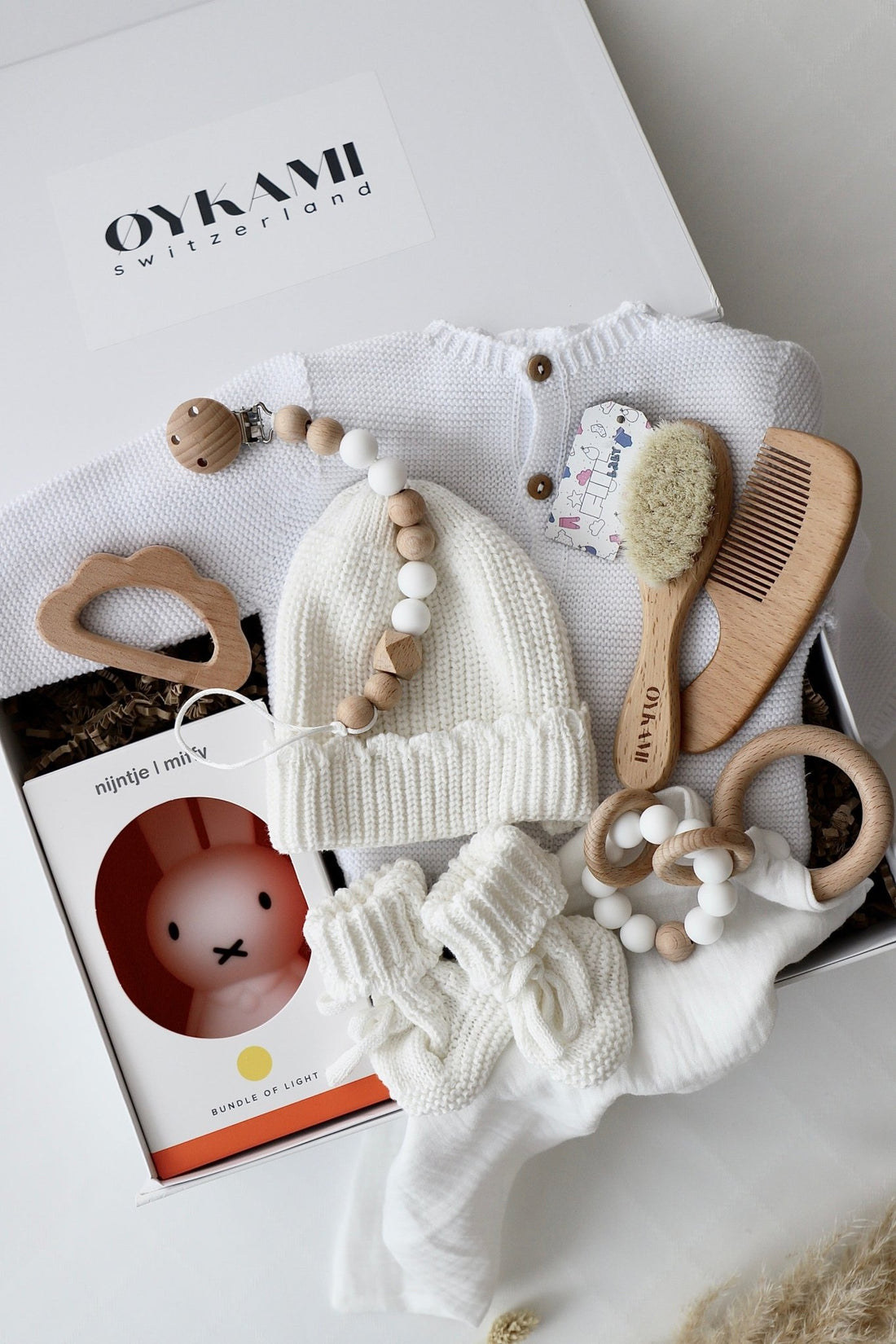 Baby Geschenkbox Weiss "Como" Nachtlicht Miffy - OYKAMI in a box