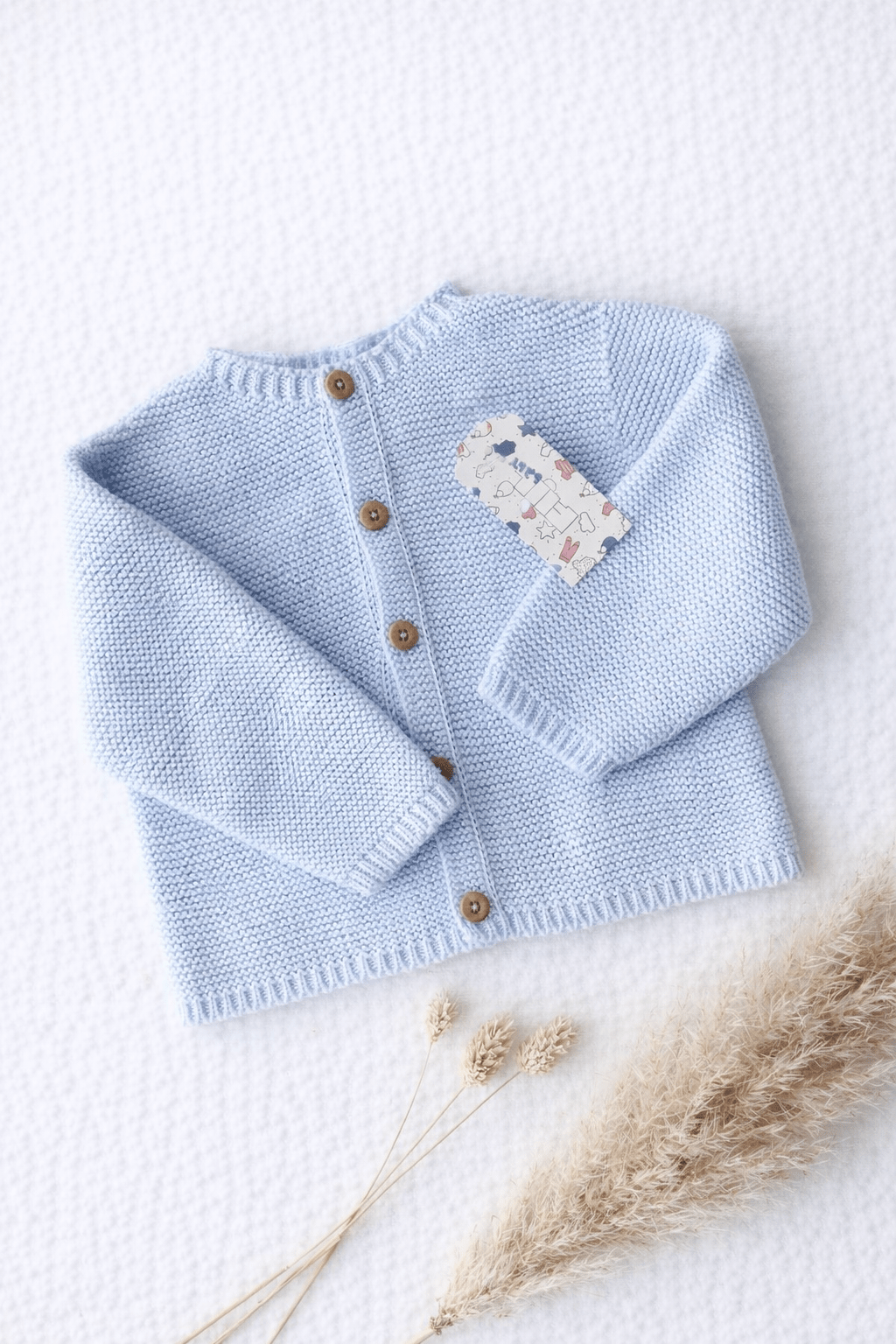 Baby - Strickjacke Hellblau - OYKAMI in a box