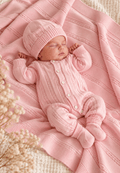 Baby Strickset 4-teilig – OEKO-TEX® - Rosa - OYKAMI in a box