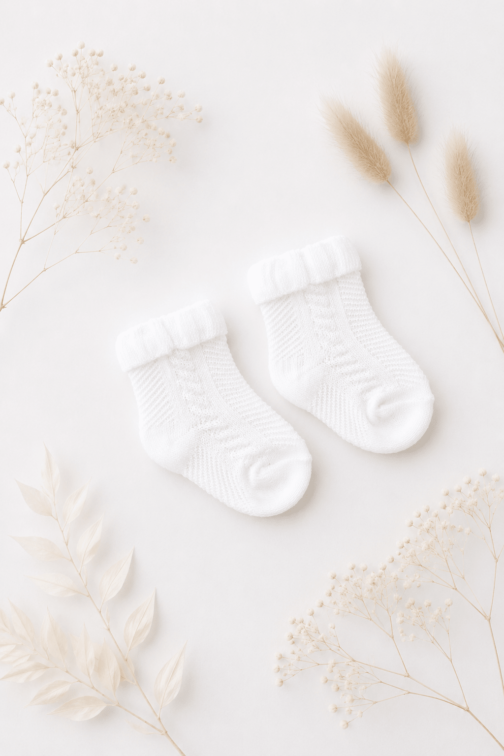 Babysocken Weiss - OYKAMI in a box