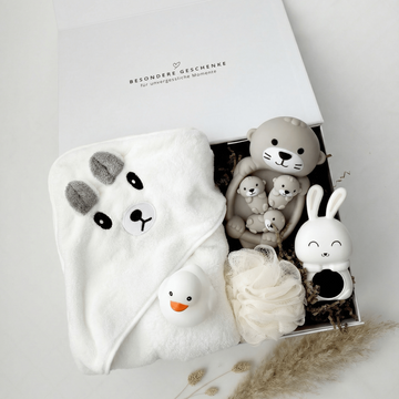 Badebox Bär - Weiss - OYKAMI in a box