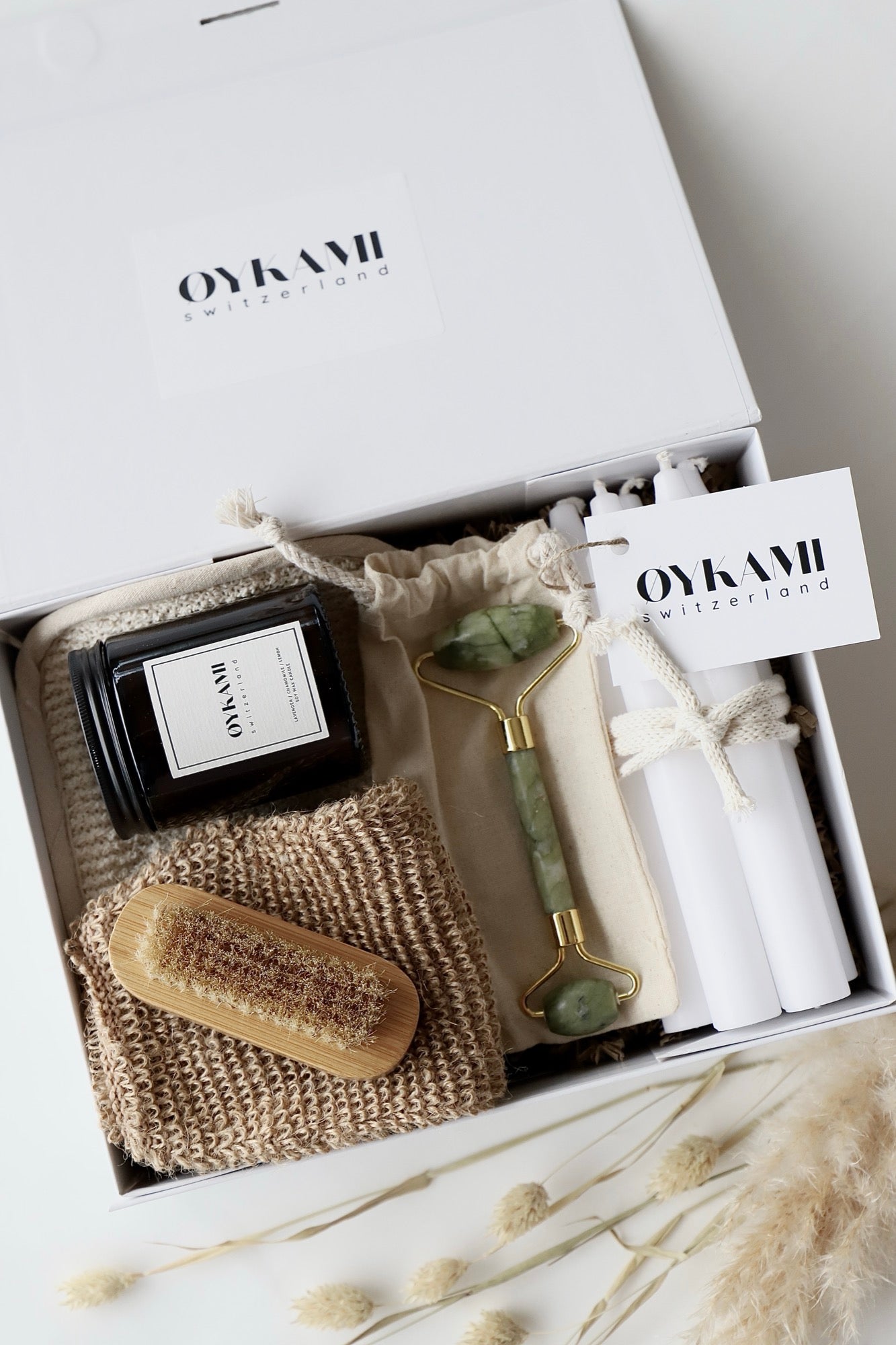 Beauty Geschenkbox "Tokyo" grüner Jadestein - OYKAMI in a box