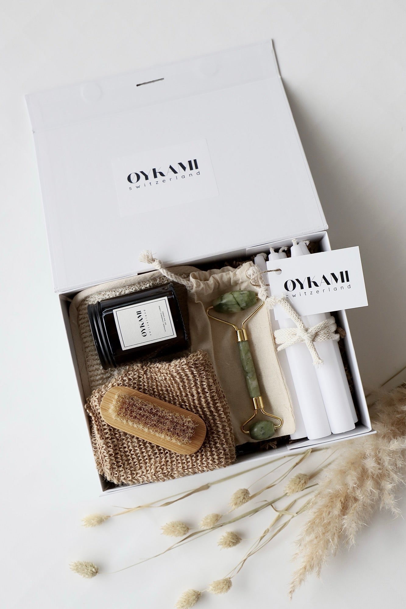 Beauty Geschenkbox "Tokyo" grüner Jadestein - OYKAMI in a box