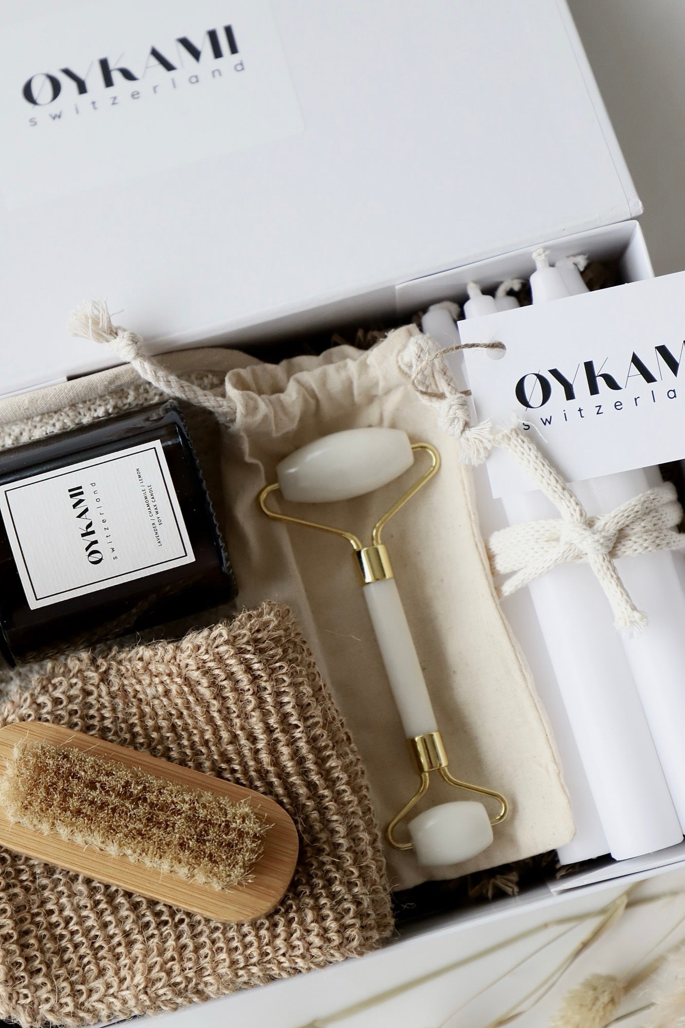 Beauty Geschenkbox "Tokyo" weisser Jadestein - OYKAMI in a box