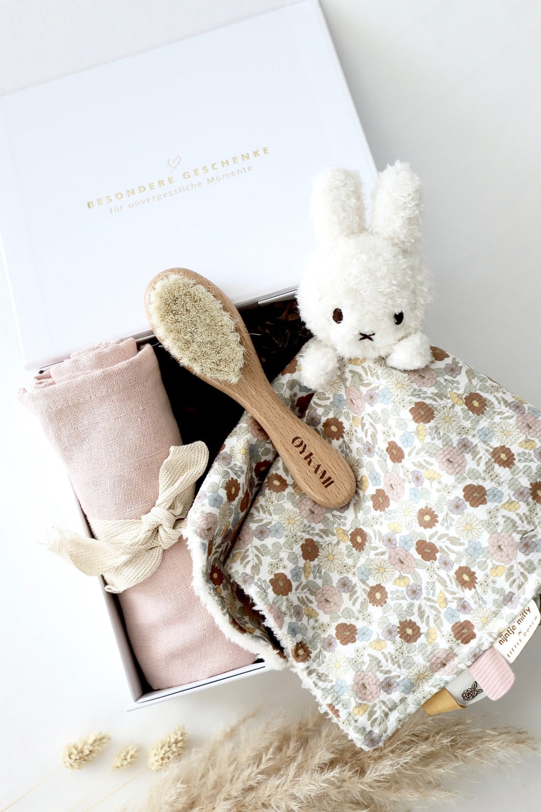 Box Miffy Vintage Blumen Rosa - OYKAMI in a box