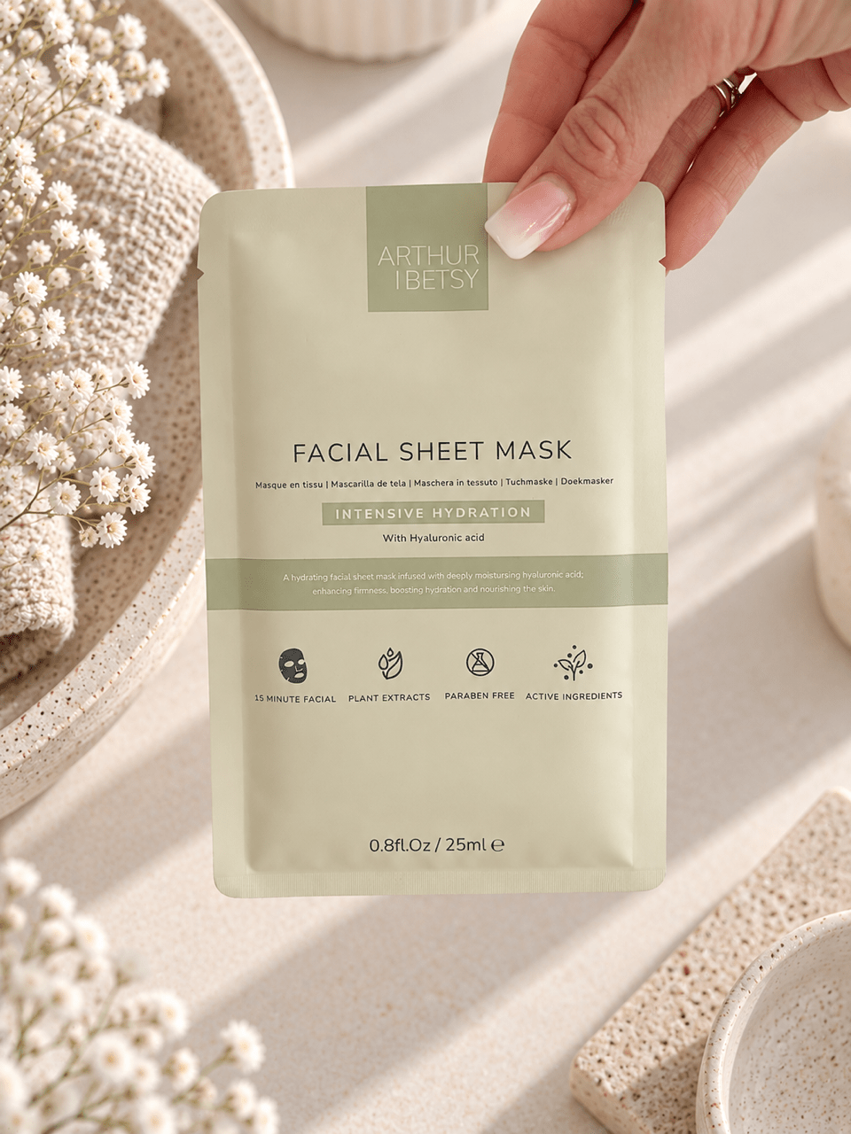Feuchtigkeitsspendende Gesichtsmaske – Intensive Hydration - OYKAMI in a box