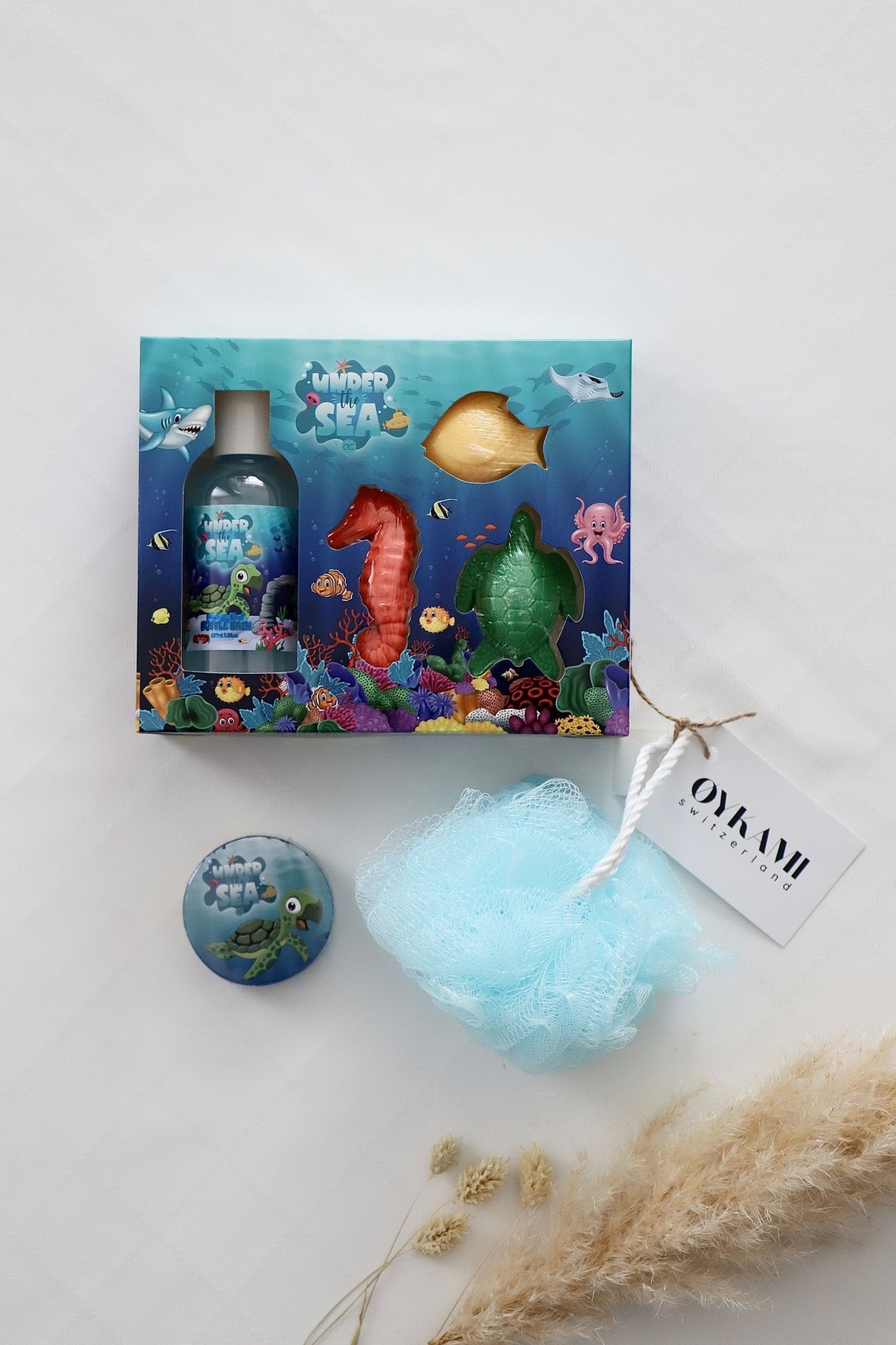 Geschenkbox Junge "under the Sea" mit Seepferdchen - OYKAMI in a box