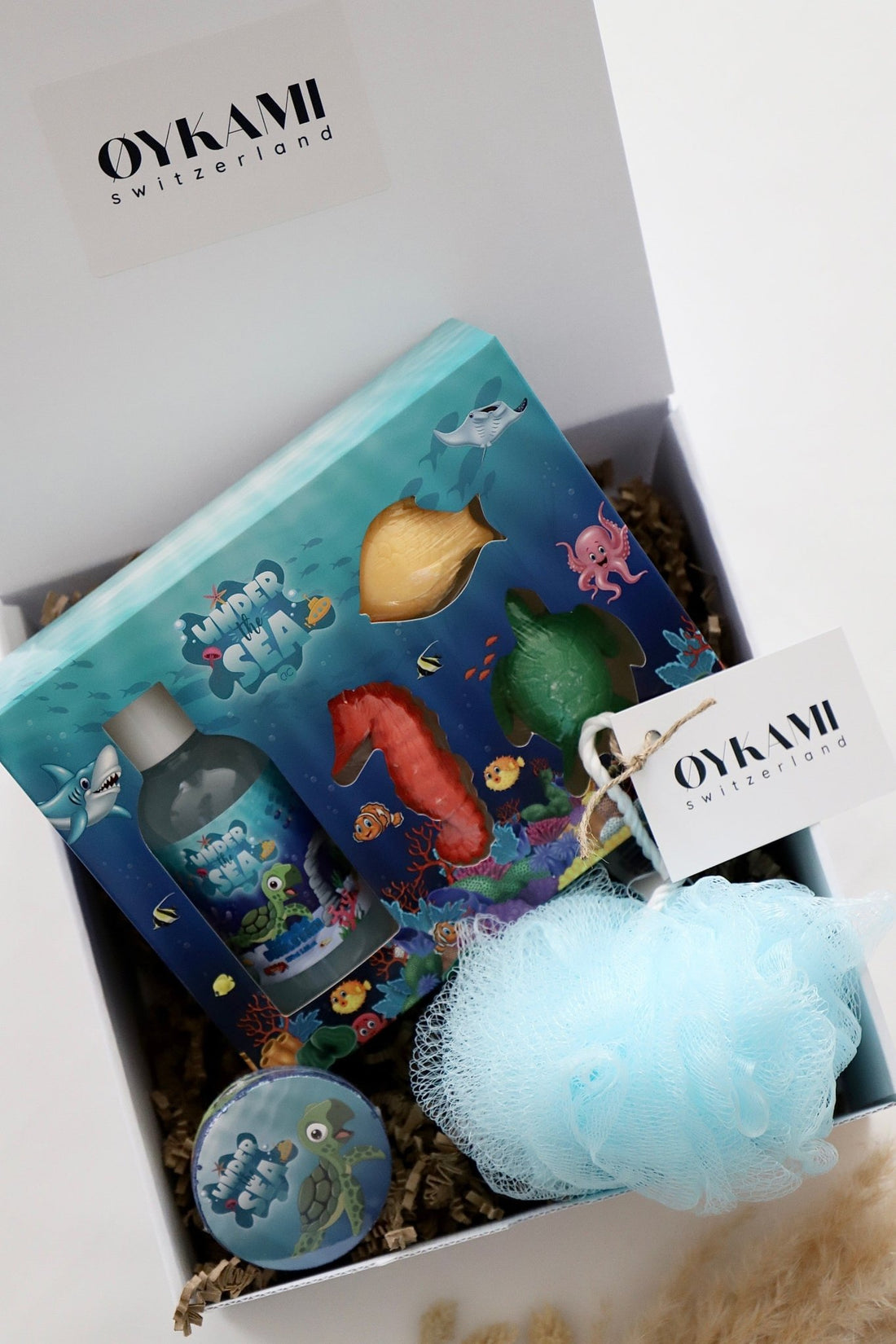 Geschenkbox Junge "under the Sea" mit Seepferdchen - OYKAMI in a box