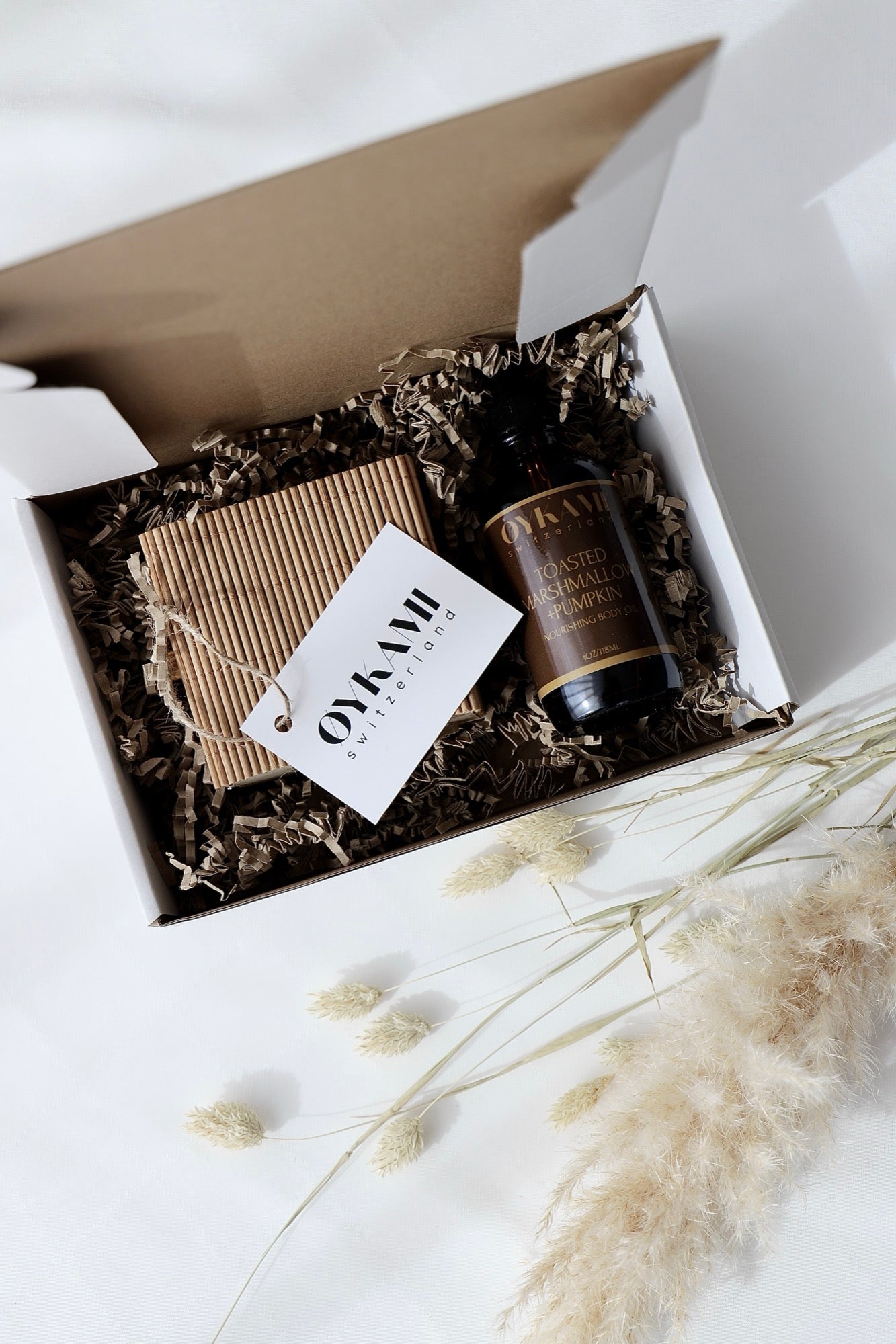 Geschenkset Bodyöl Marshmallow & Kürbis - OYKAMI in a box