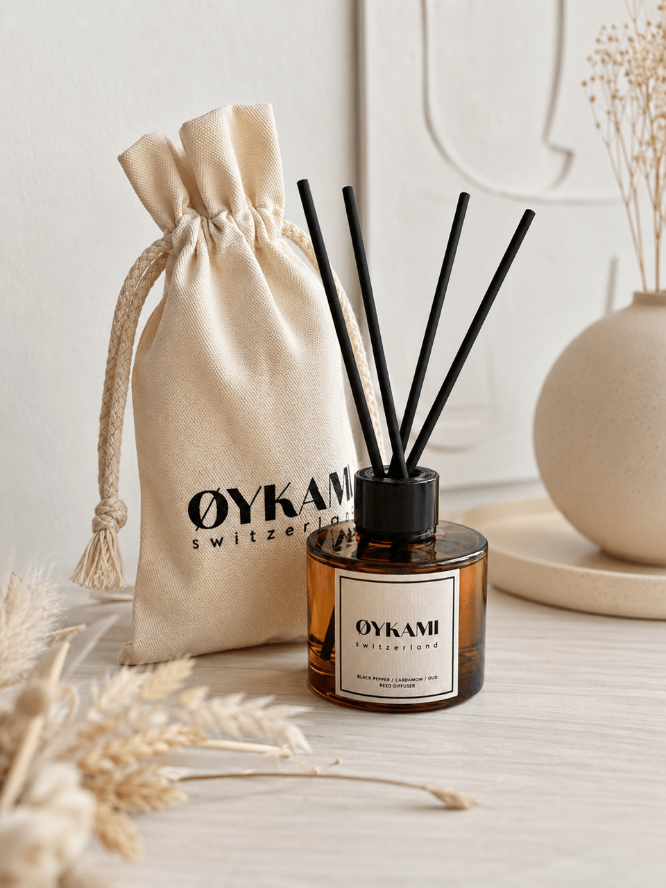 Geschenkset Duftstäbchen "Kardamom & weisser Pfeffer", 100 ml - OYKAMI in a box
