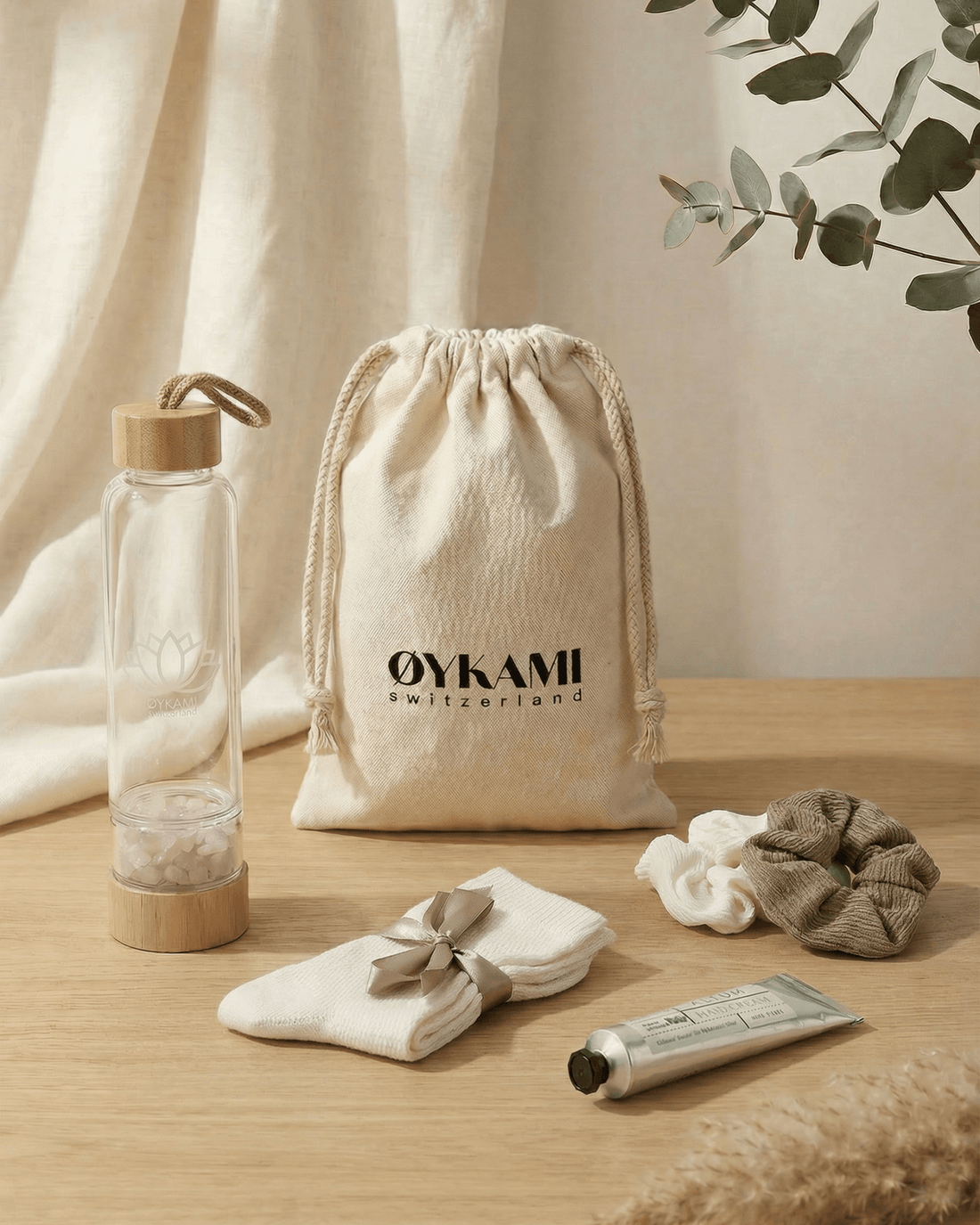 Geschenkset "Wohlfühlmomente" Rosenquarz - OYKAMI in a box