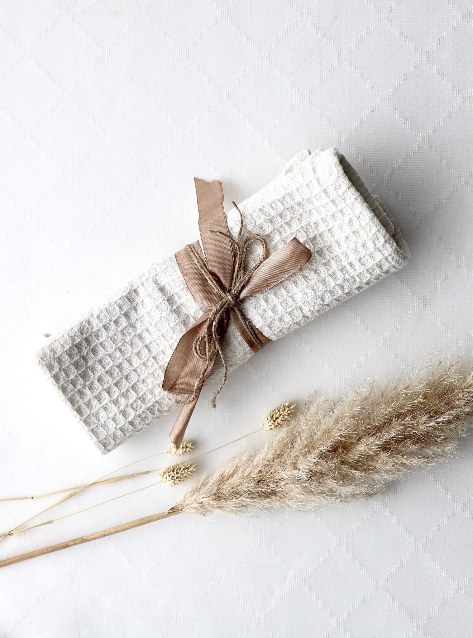 Geschirrtuch Waffelstoff Weiss - OYKAMI in a box