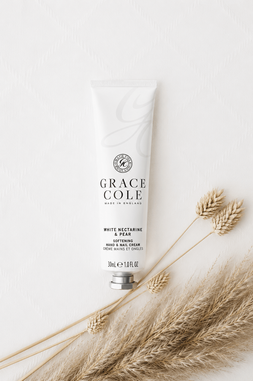 Grace Cole Handcreme „White Nectarine & Pear“ – 30 ml - OYKAMI in a box