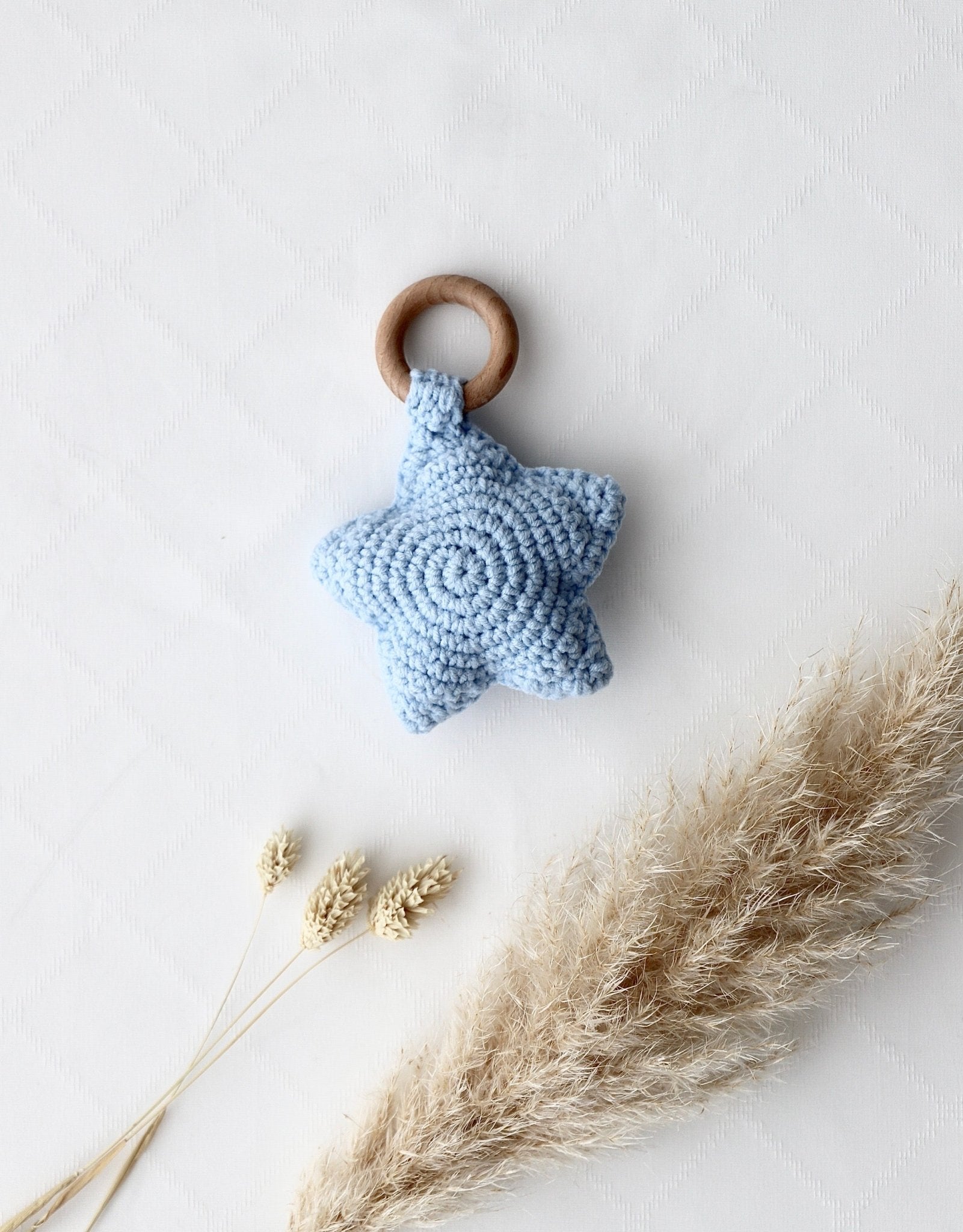 Häkelstern Greifling – Blau - OYKAMI in a box