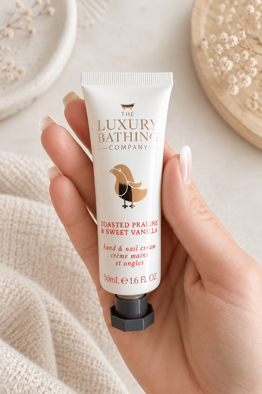 Hand & Nagelcreme Toasted Praline & Sweet Vanilla 50 ml - OYKAMI in a box