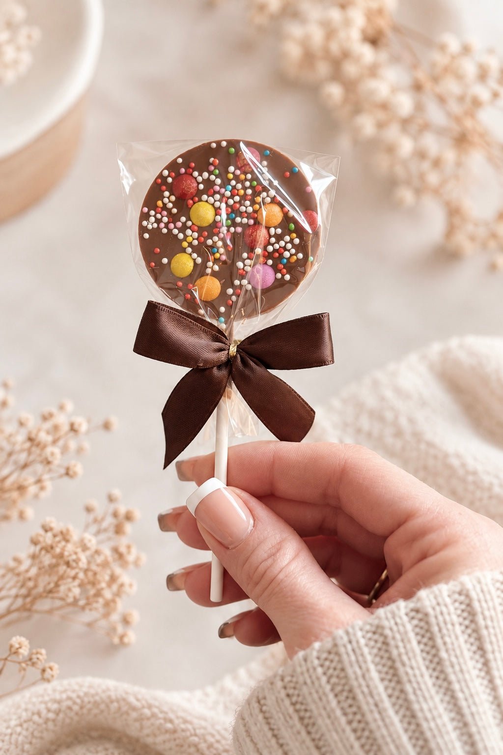Happy Choco – Schokoladenlolli aus Vollmilchschokolade - OYKAMI in a box