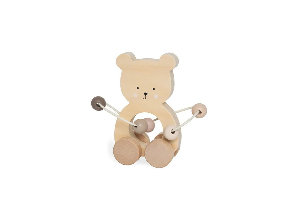 Holzspielzeug Bär mit Perlen - OYKAMI in a box