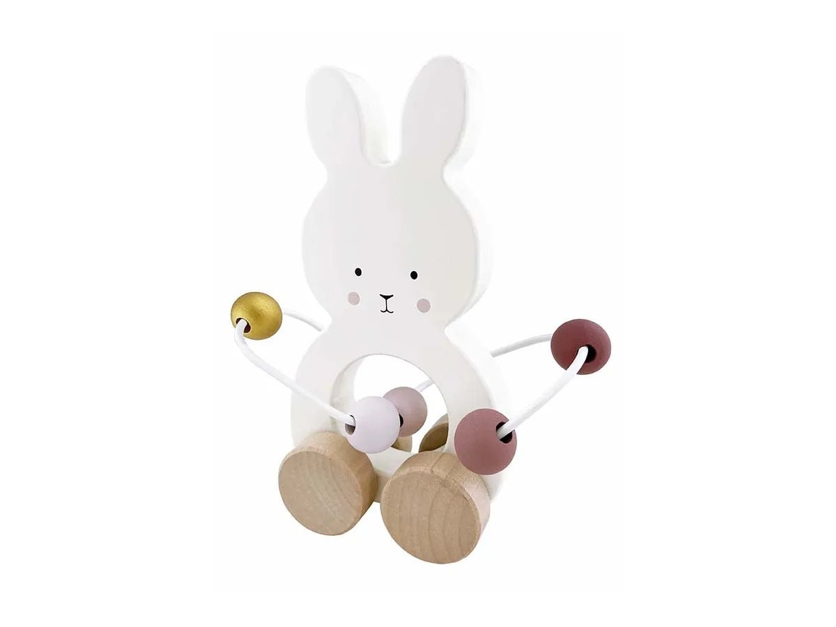 Holzspielzeug Hase mit Perlen - OYKAMI in a box