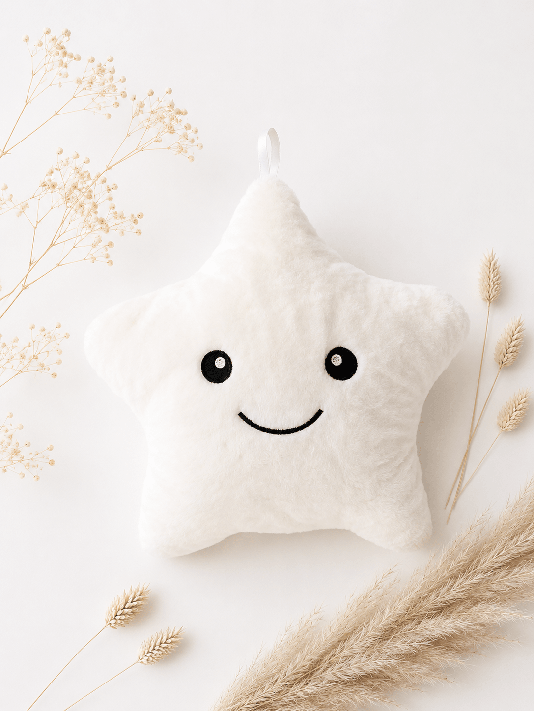 Leuchtender grosser Kuschelstern in Weiss - OYKAMI in a box