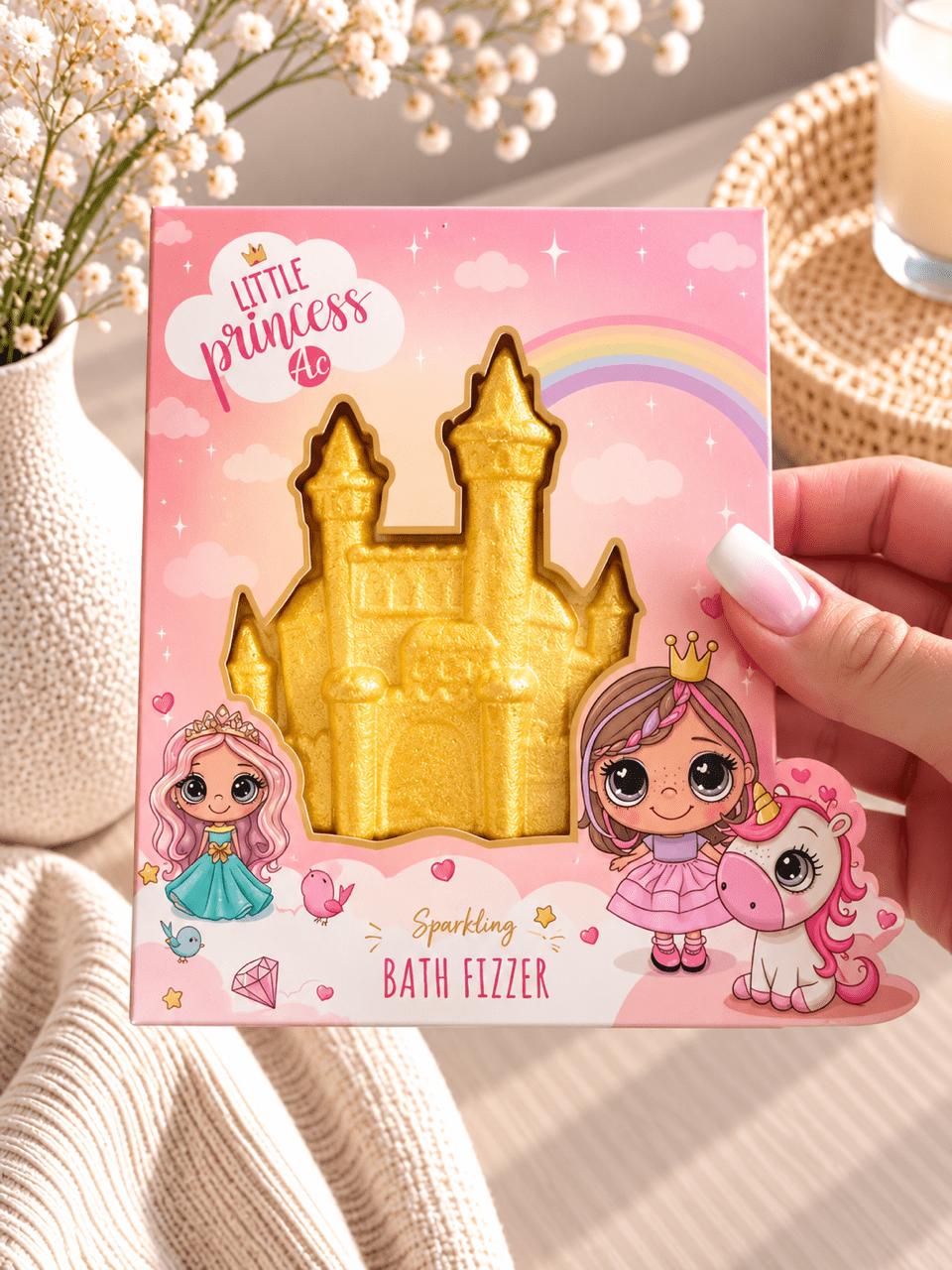 Little Princess Bath Fizzer Schloss – Badebombe für Kinder - OYKAMI in a box